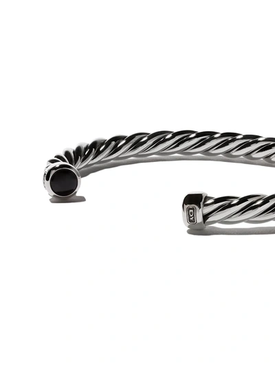David Yurman Cable Onyx Cuff In Ssbbo