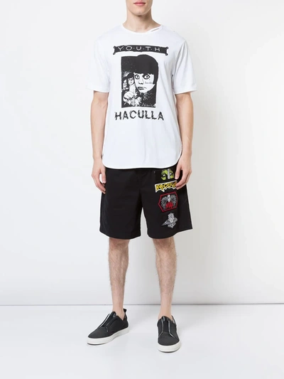 Haculla Men's Patched Cotton Shorts In Black