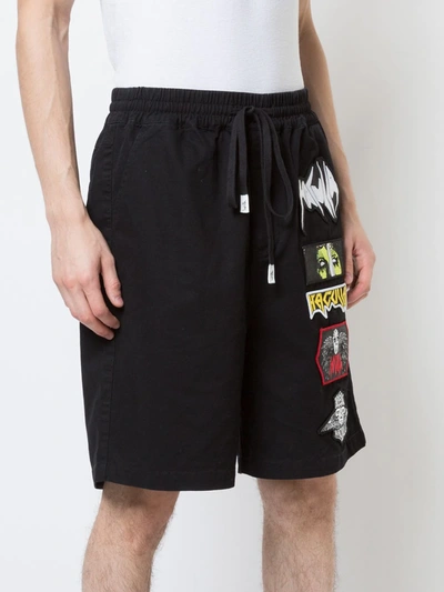 Haculla Men's Patched Cotton Shorts In Black