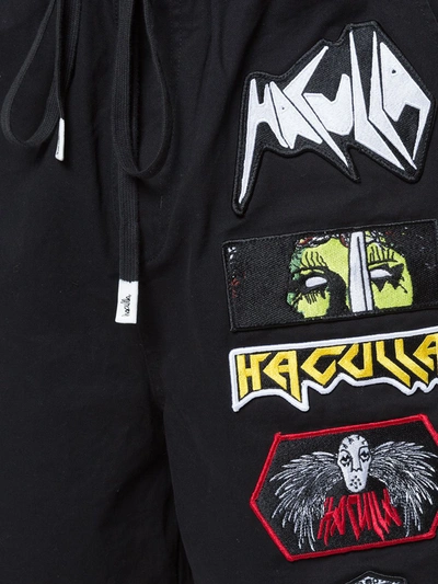 Haculla Men's Patched Cotton Shorts In Black