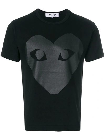 Shop Comme Des Garçons Play Graphic Print T-shirt In Black