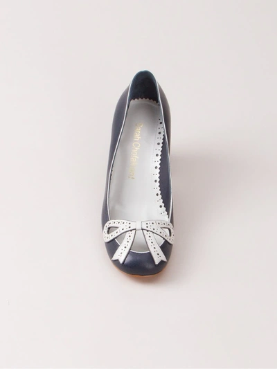 Sarah Chofakian Chunky Heel Pumps In Blue