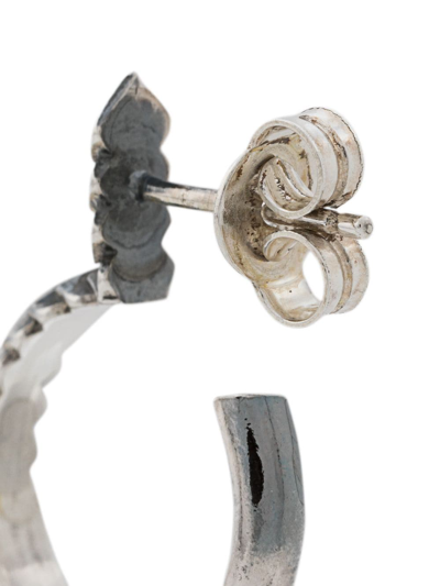 Emanuele Bicocchi Cross Hoop Earrings In Silver
