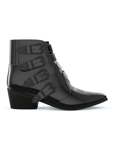 Shop Toga Multi-strap Ankle Boots In Black