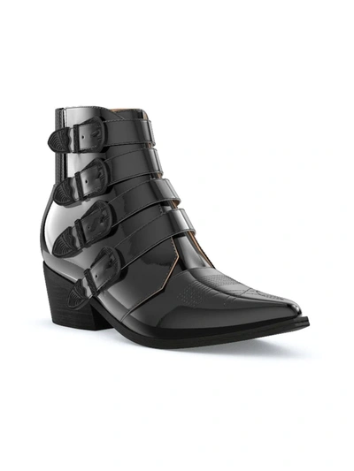 Shop Toga Multi-strap Ankle Boots In Black