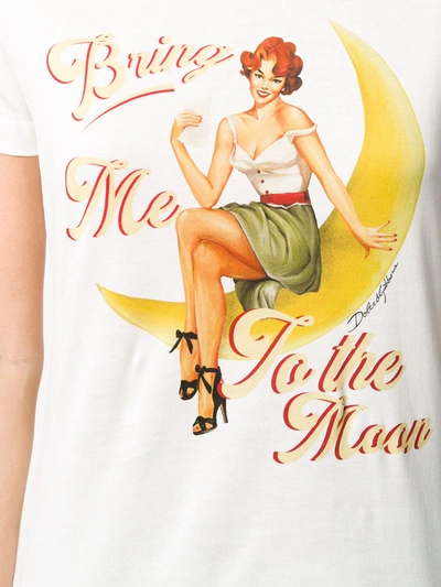 Shop Dolce & Gabbana Bring Me To The Moon T-shirt In White