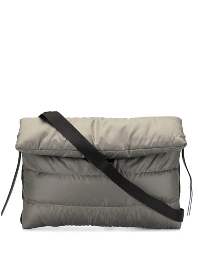 Shop Discord Yohji Yamamoto Matofu Quilted Crossbody Bag In Grey