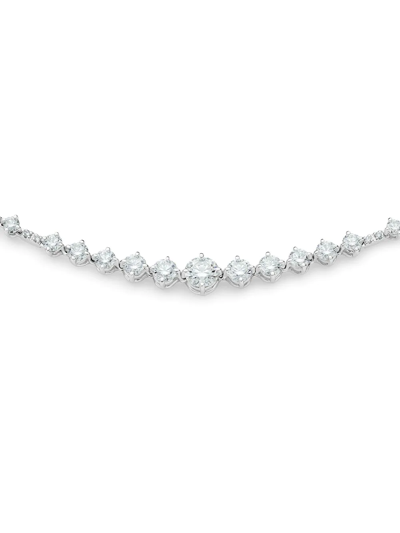 Shop De Beers 18kt White Gold Arpeggia Diamond Choker And Headband In Silver