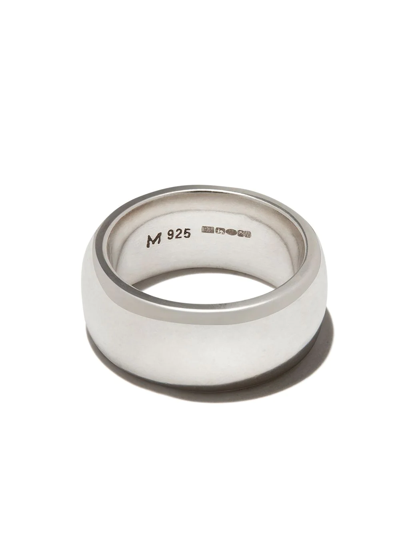 Shop M Cohen Cigar Band Finger Ring In Silver