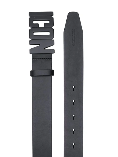 Dsquared2 Icon Buckle Belt In Black
