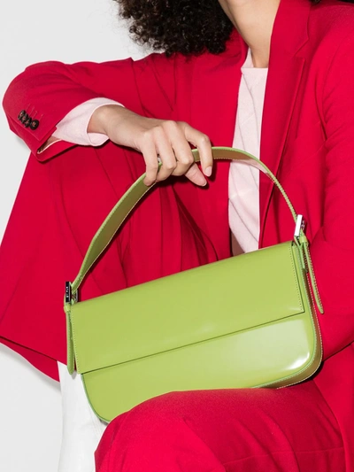Shop By Far Manu Leather Shoulder Bag In Green