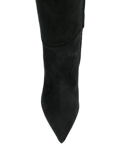 Shop Sergio Rossi Block Heel Boots In Black