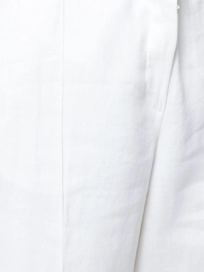 Pre-owned Giorgio Armani Mid Rise Wide-legged Trousers In White
