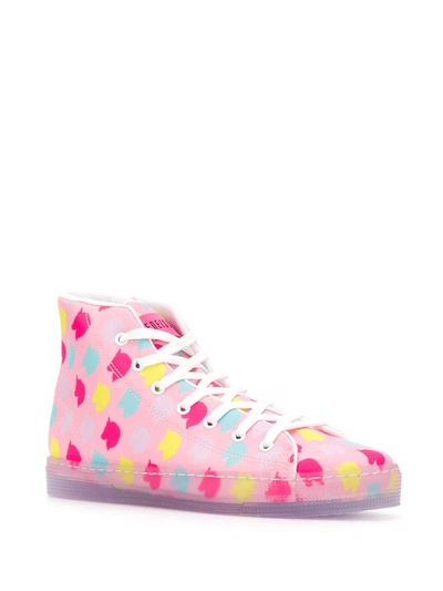 Shop Ireneisgood Silhouette Print High Top Sneakers In Pink