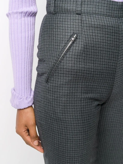 Maison Margiela Check Tapered Trousers In Grey