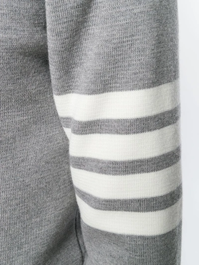Thom Browne 4-bar Milano Stitch Pullover In Grey