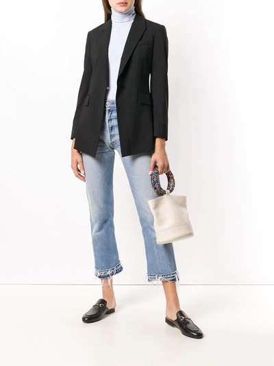 Theory Black Single Breasted Blazer In Black
