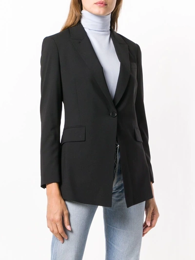 Theory Black Single Breasted Blazer In Black