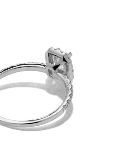 Shop As29 18kt White Gold Mye Halo Diamond Ring In Silver