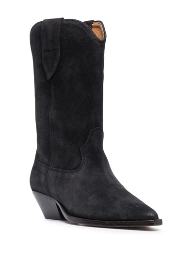 Isabel Marant Suede Iconic S Ankle Boots With Cuban Heel In Black