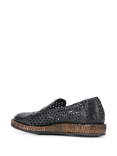 Shop Dolce & Gabbana Braided Derby Loafers In Black