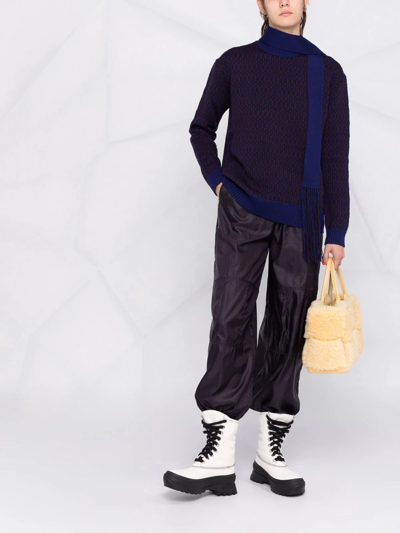Jil Sander Intarsia-knit Jumper In Brown