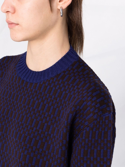 Jil Sander Intarsia-knit Jumper In Brown