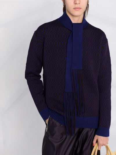 Jil Sander Intarsia-knit Jumper In Brown