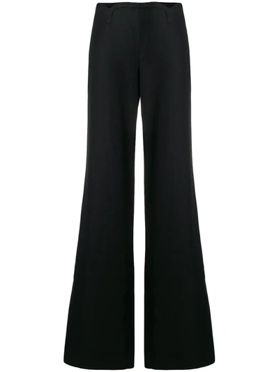 Pre-owned Versace 1990s Flared Trousers In Black