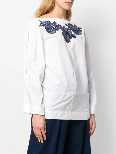 ANTONIO MARRAS EMBROIDERED BLOUSE - 白色