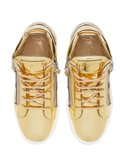 Shop Giuseppe Zanotti Kriss Low-top Sneakers In Gold