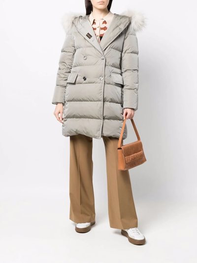 Moorer Ainara Padded Down Coat In Grau