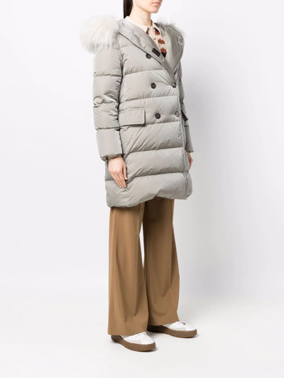 Moorer Ainara Padded Down Coat In Grau