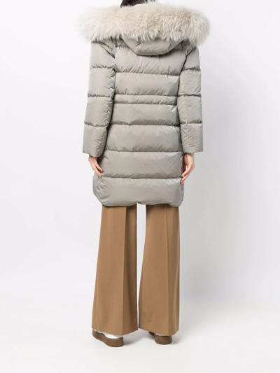 Moorer Ainara Padded Down Coat In Grau