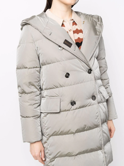 Moorer Ainara Padded Down Coat In Grau