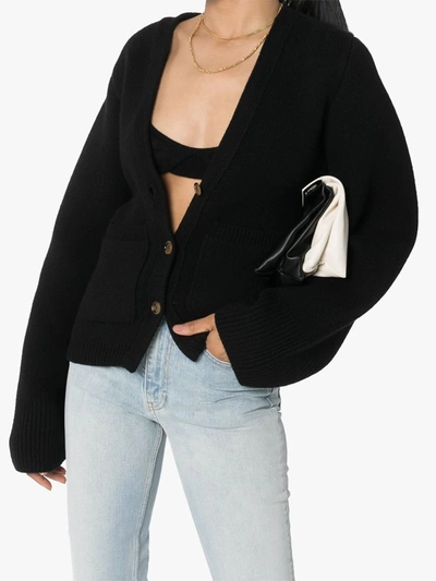 Khaite Scarlet Knitted Cardigan In Blue