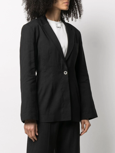 Shop Jacquemus Single-breasted Blazer In Black