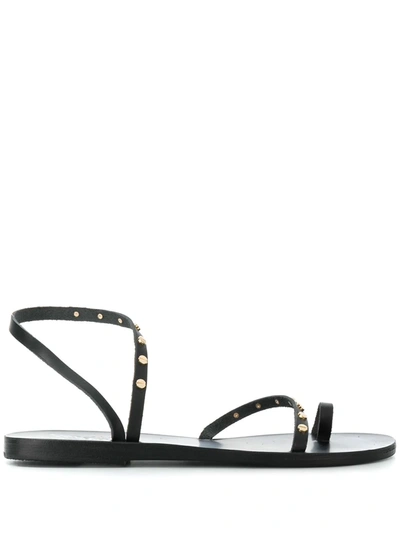 Shop Ancient Greek Sandals Apli Studded Sandals In Black