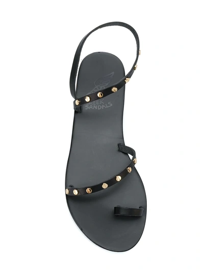 Shop Ancient Greek Sandals Apli Studded Sandals In Black