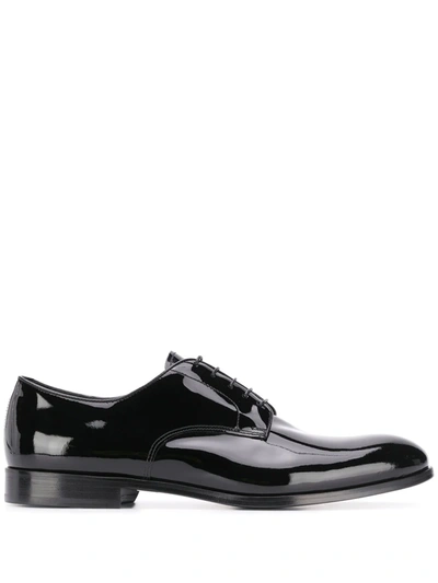 Shop Doucal's Patent Derby Shoes In Black