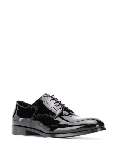 Shop Doucal's Patent Derby Shoes In Black