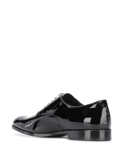 Doucal's Black Patent Leather Derby Lace-ups In Black