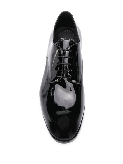 Doucal's Black Patent Leather Derby Lace-ups In Black