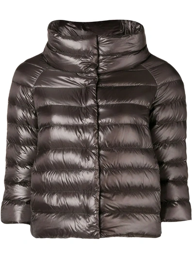 Shop Herno Sofia Puffer Jacket In Grey