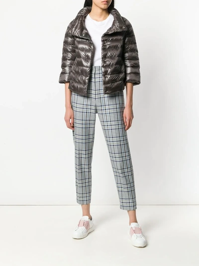 Shop Herno Sofia Puffer Jacket In Grey