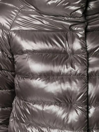 Herno Aminta Quilted Glossed Shell Jacket In Grey