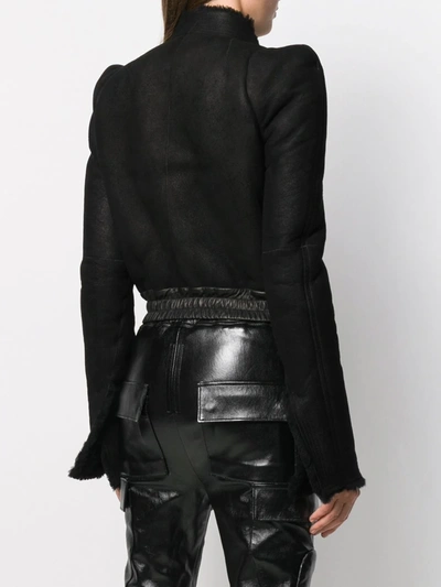 Shop Rick Owens Stitched Panel Jacket In Black