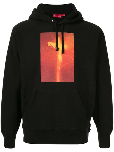Shop Supreme Piss Christ Hooded Sweatshirt In Black