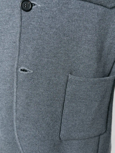 THOM BROWNE 4条纹饰针织西服外套 - 灰色