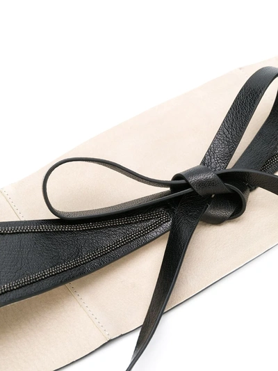 Brunello Cucinelli Bead-embellished Waist Belt In Black